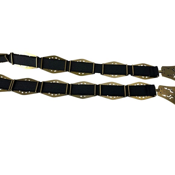 CHICO'S Balinese Stretch Belt  Size M/L NWT  Black & Antique Brass-Tone  Artisan - Picture 6 of 10